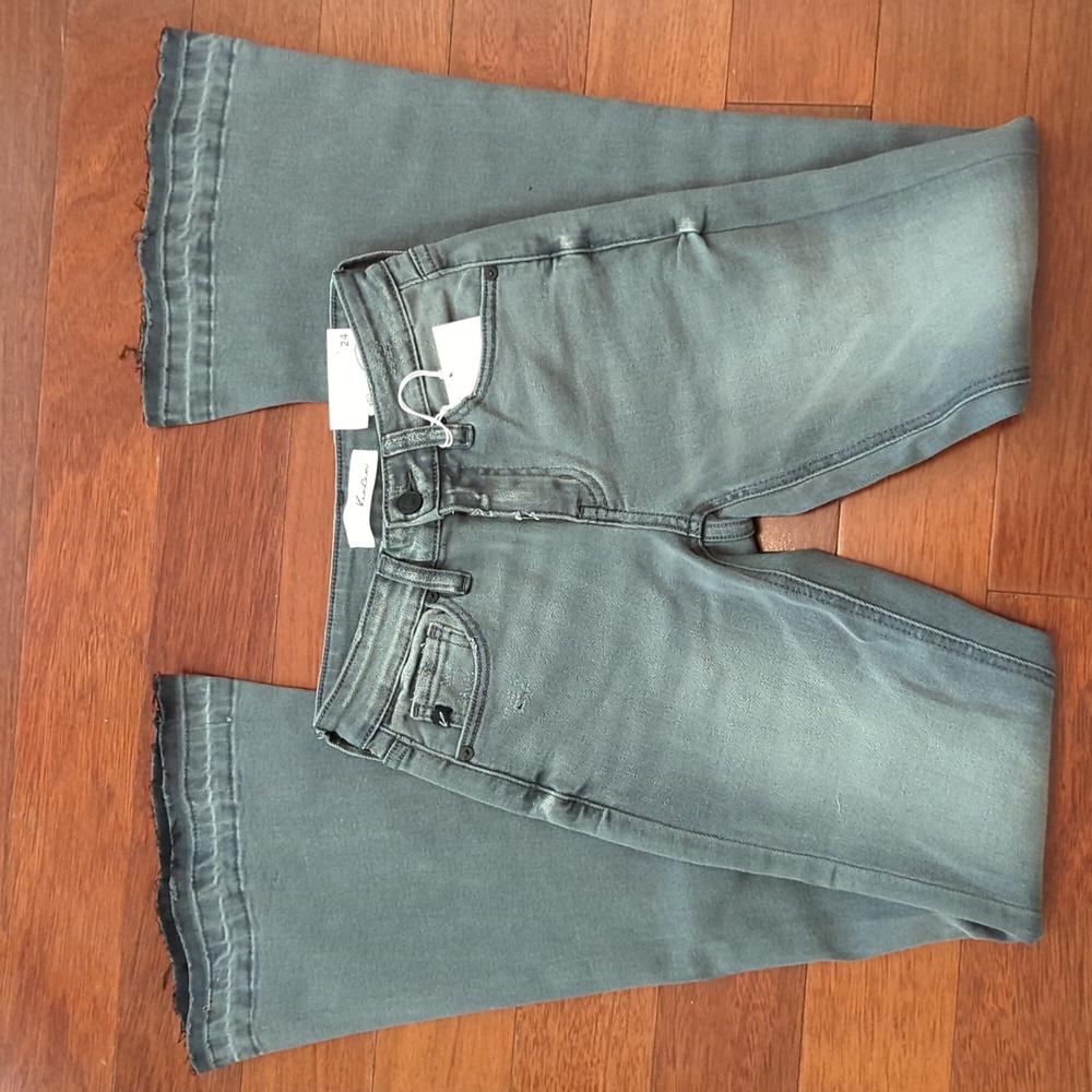 Hi Rise Flare Denim - Grey